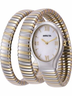 Invicta Two-Tone Gold and Silver Coil Bracelet Watch